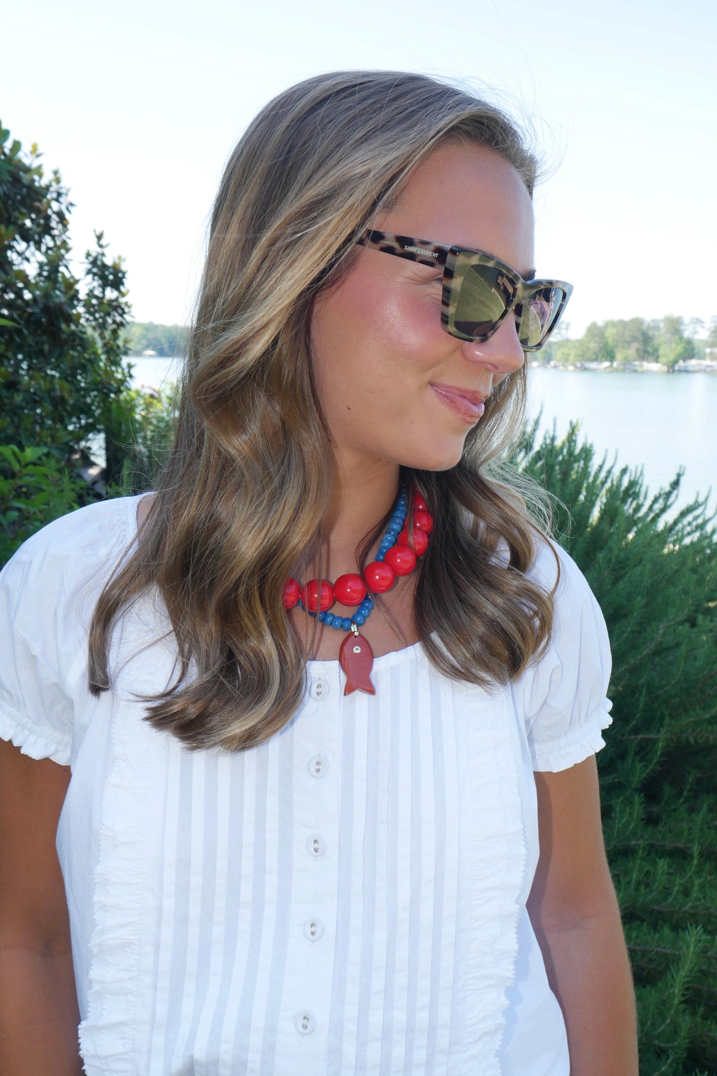 Blue Fish Necklace