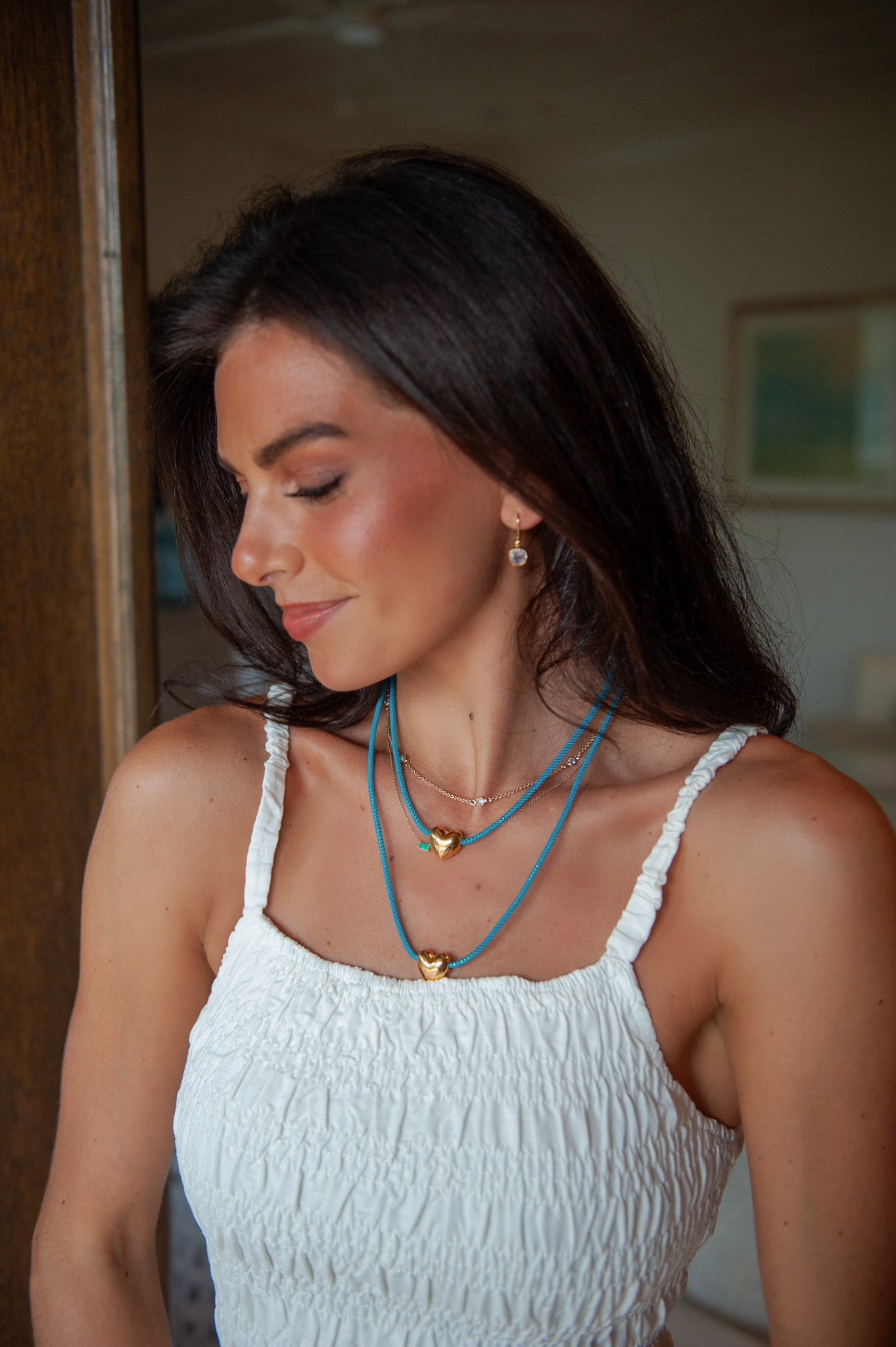 Turquoise Rope Necklace - Long