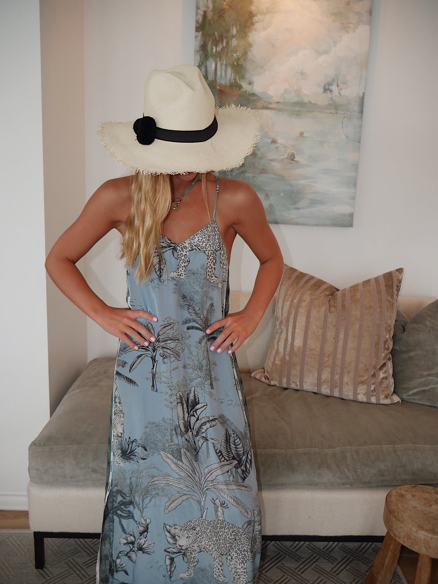 Tropique Light Blue Long Dress