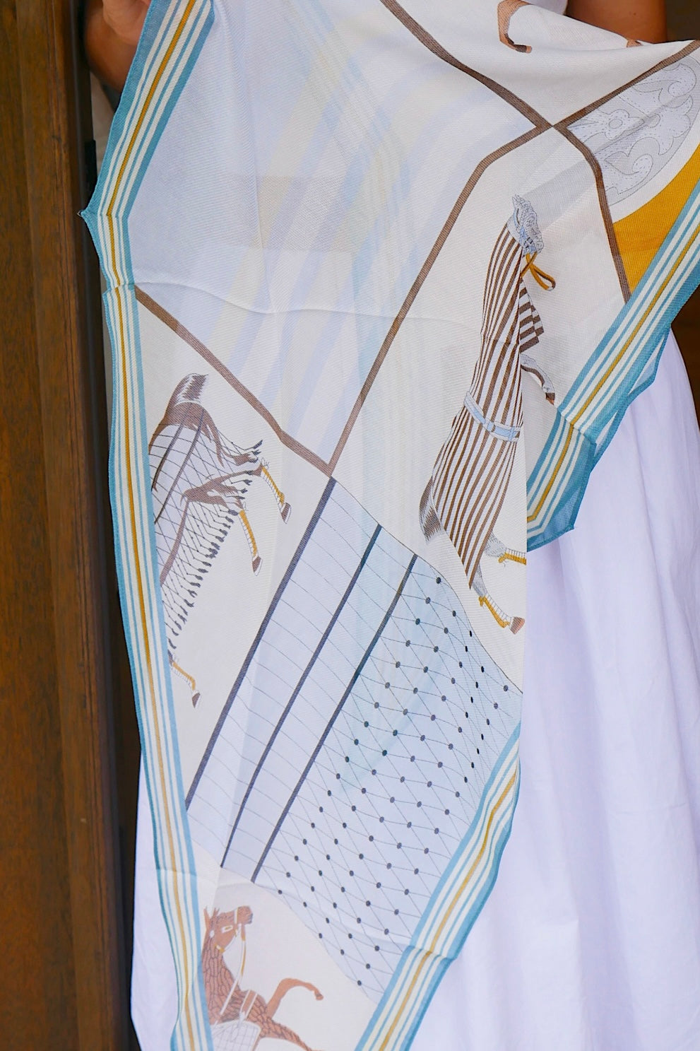 Anne Adams Scarf In Teal
