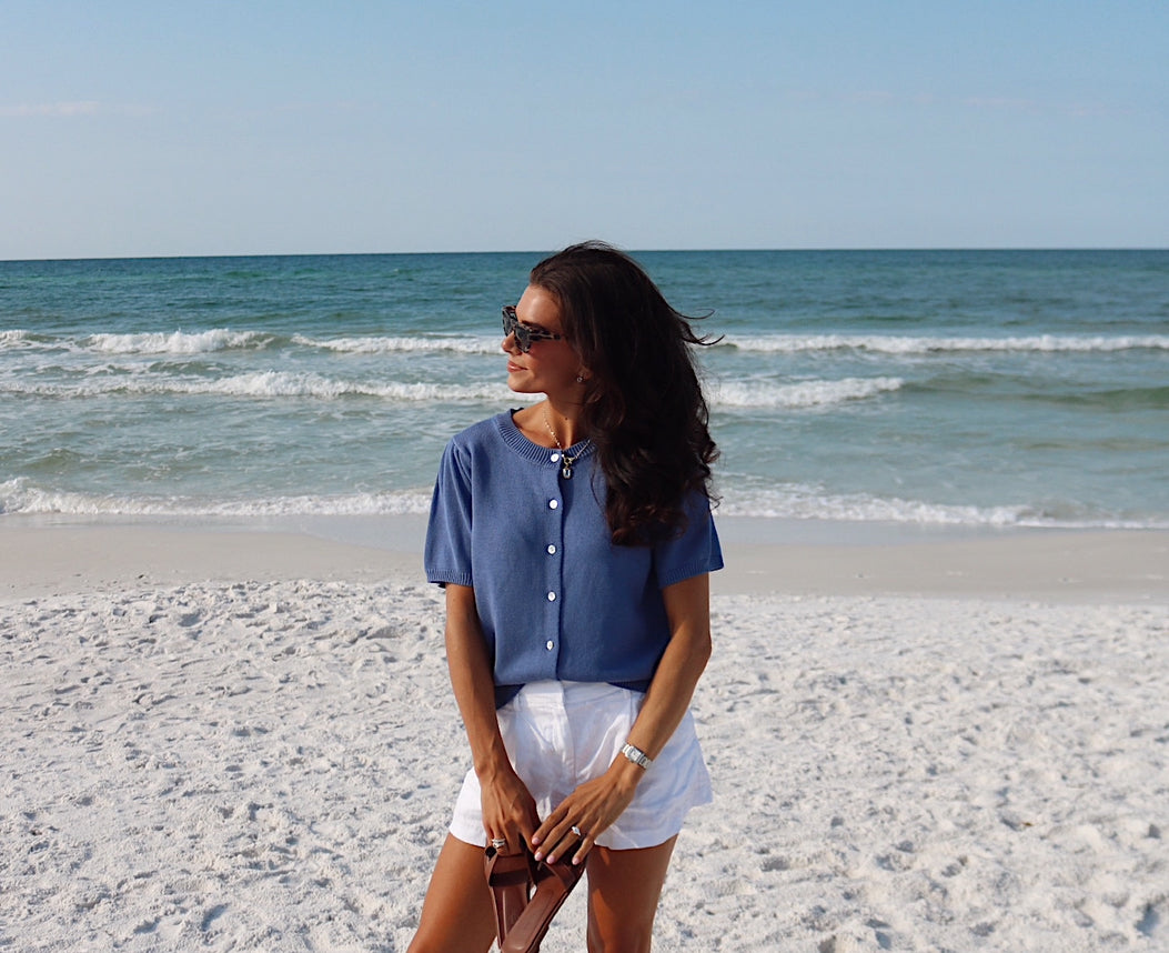 The Louise Blue Cardigan