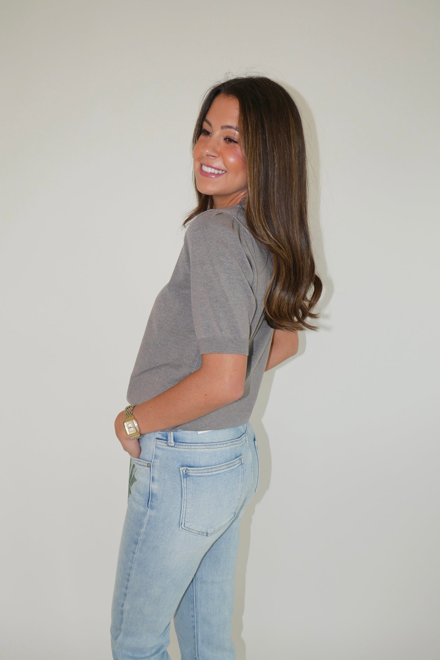 Feels Like Butter Tee - Charcoal