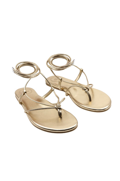Angie Ankle-wrap Sandal - Gold
