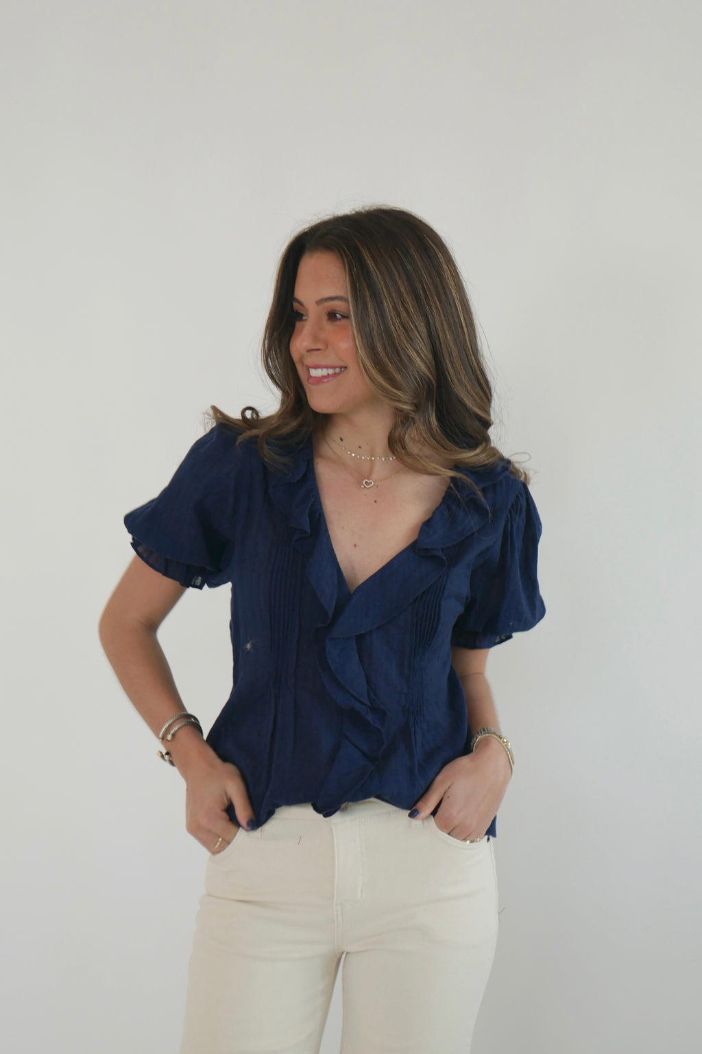 MISA Blouse - Navy