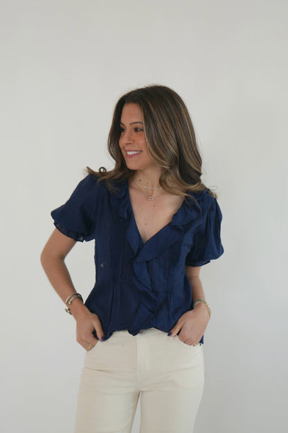 MISA Blouse - Navy