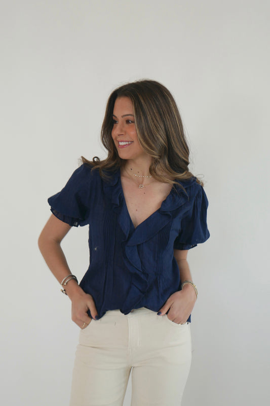 MISA Blouse - Navy