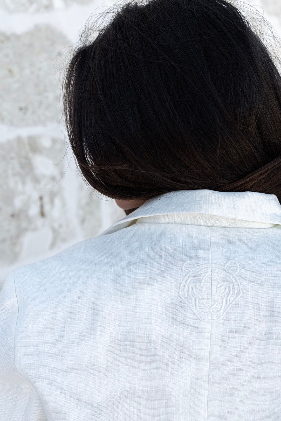 White Linen Blazer