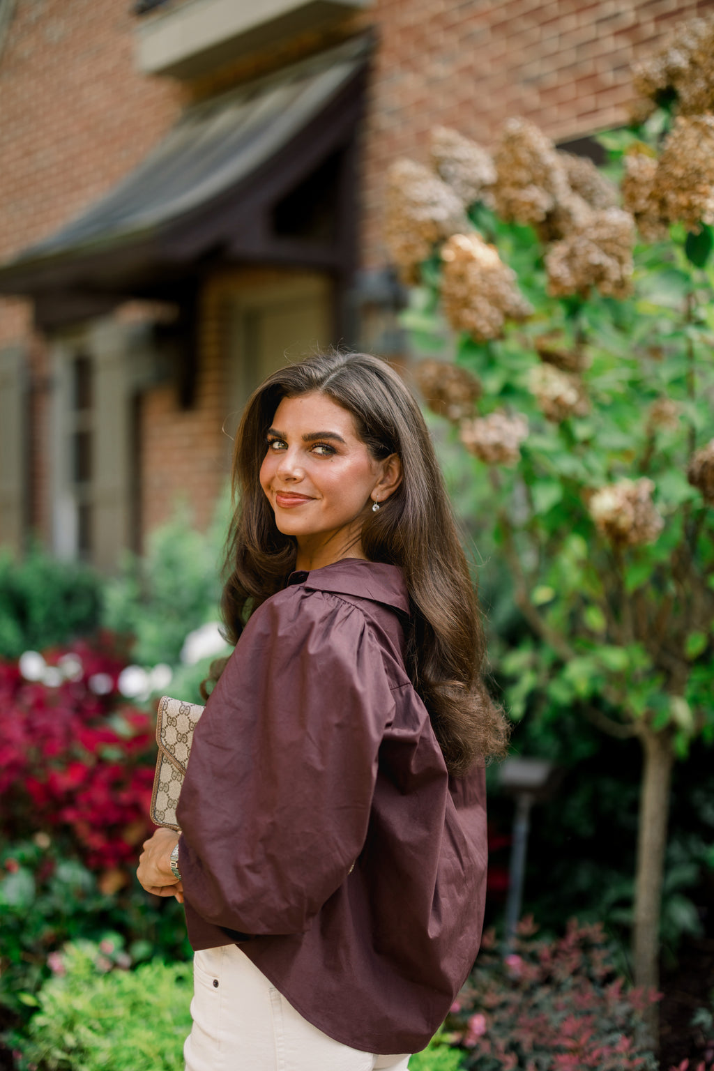 Poplin Brown Button Down
