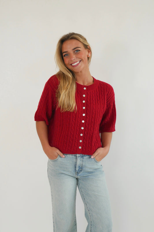 The Scarlet Cardigan - Burgandy