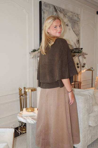 Sweater Cape Cardigan