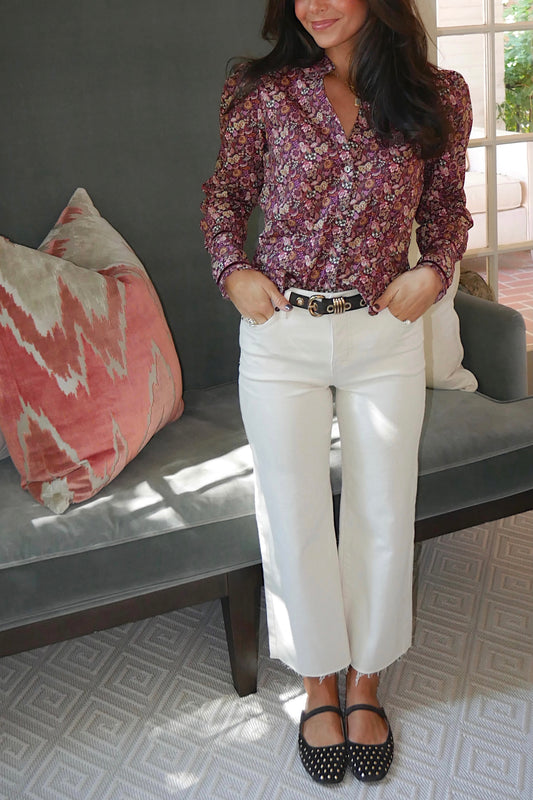 Cream High Rise Jean - Petite