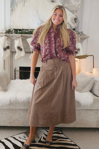 Kylie Burgundy Blouse