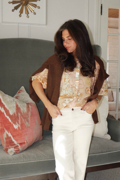 The Balloon Italian Coast Rose Blouse