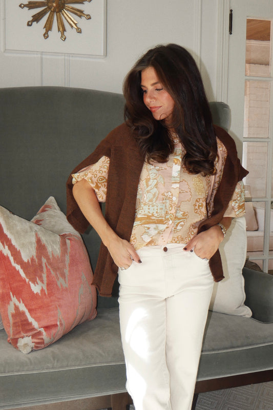 The Balloon Italian Coast Rose Blouse