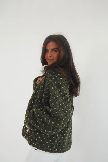 The Aspen Fleece In Army Green