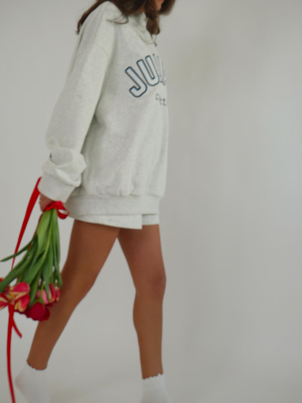 JULIA B. SWEAT-SHORTS - HEATHER GRAY