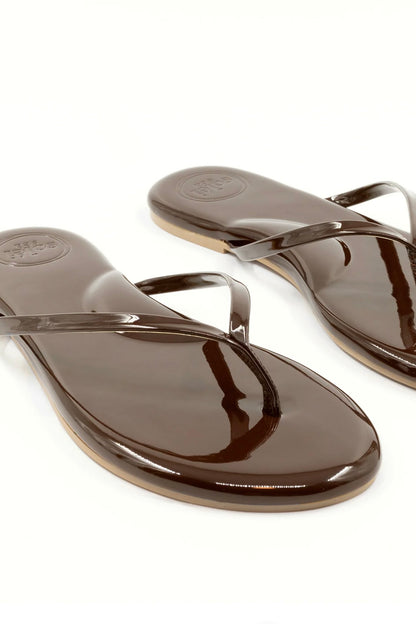 INDIE - CHOCOLATE PATENT SANDAL