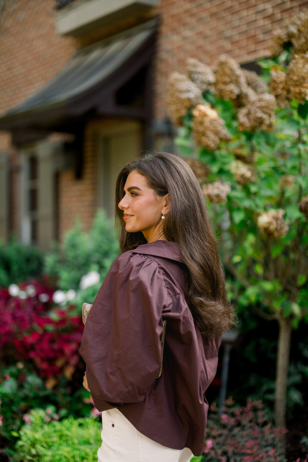 Poplin Brown Button Down