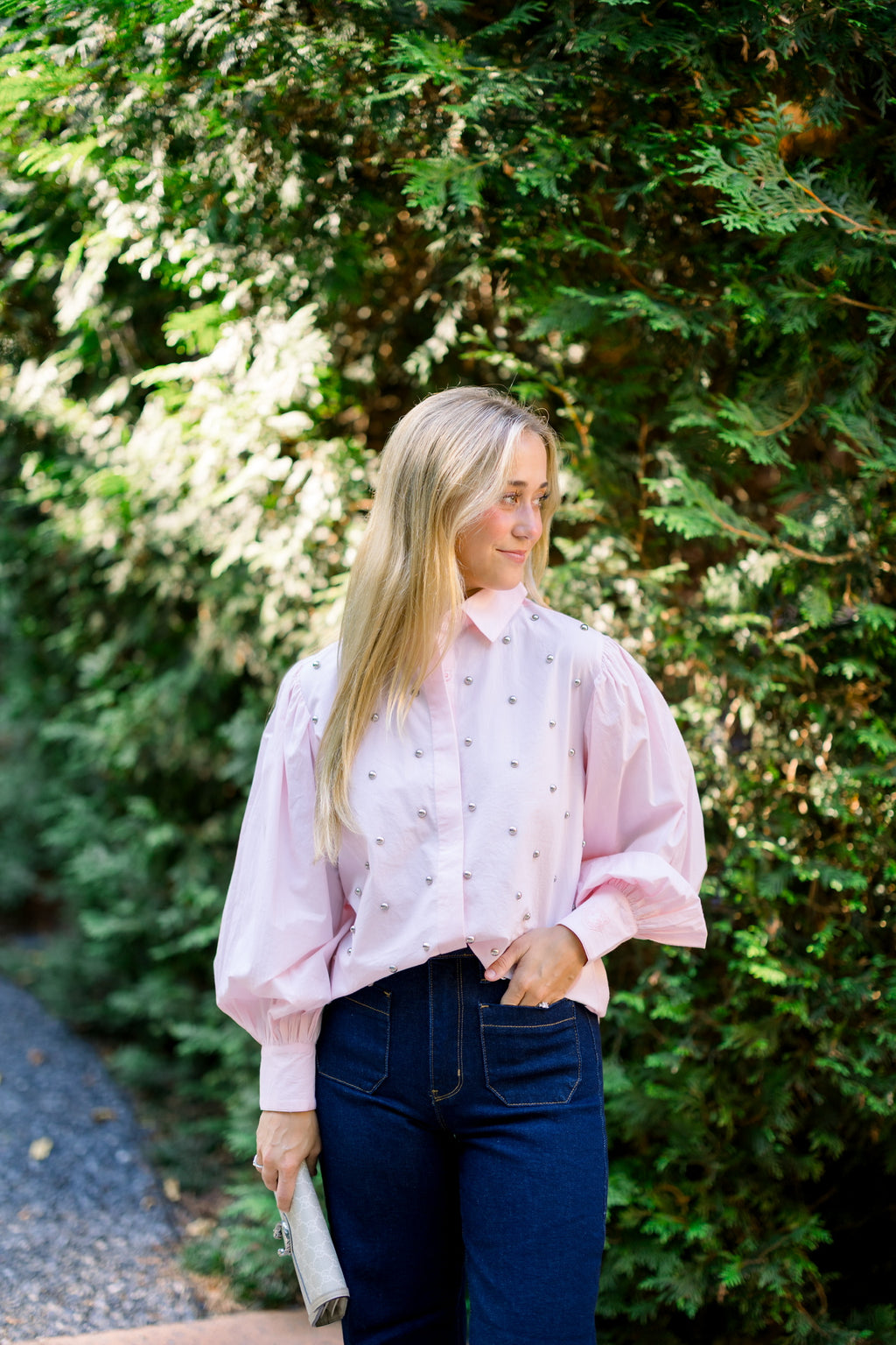 Poplin stud shirt