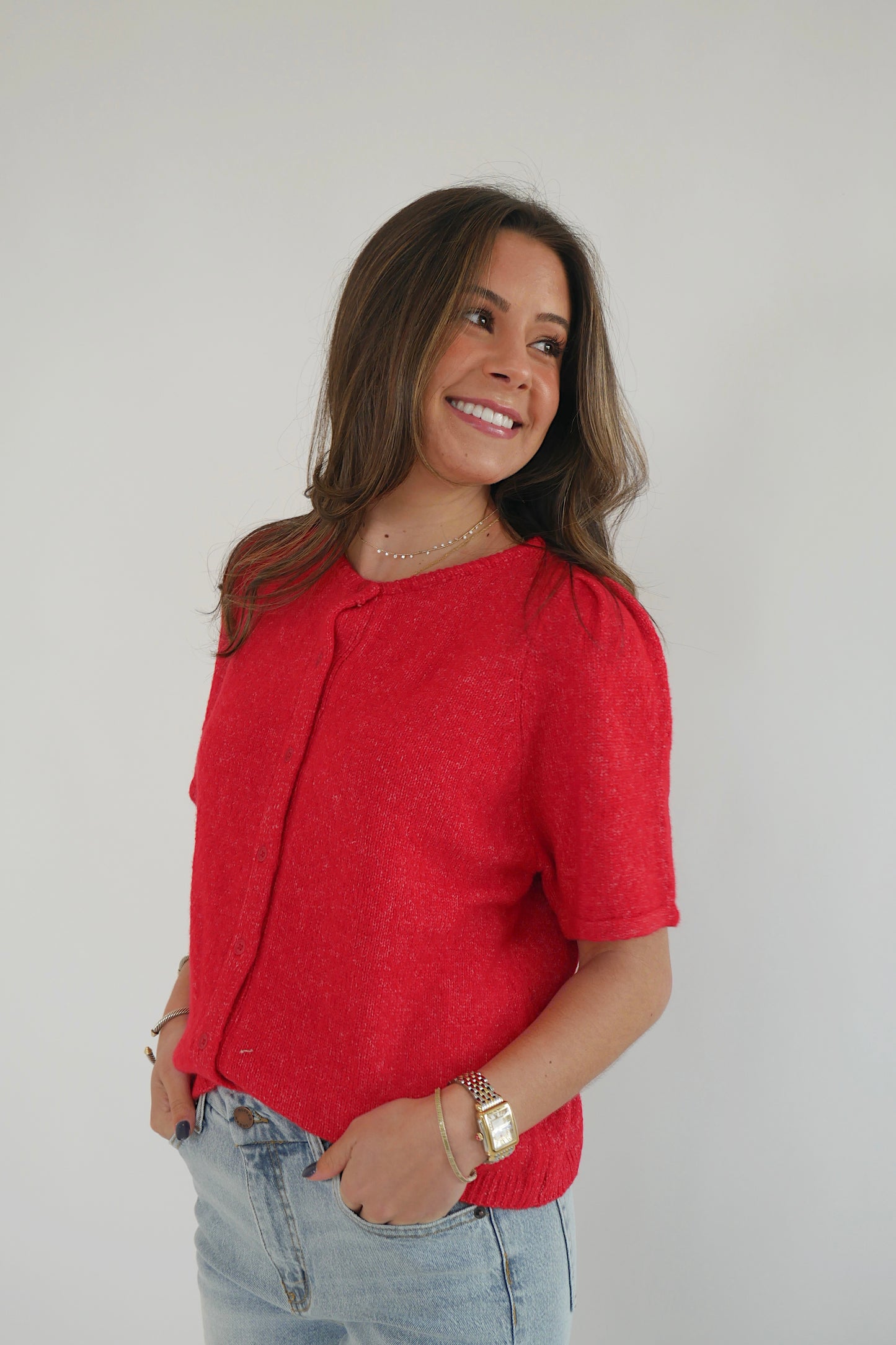 Carter Cardigan - Red