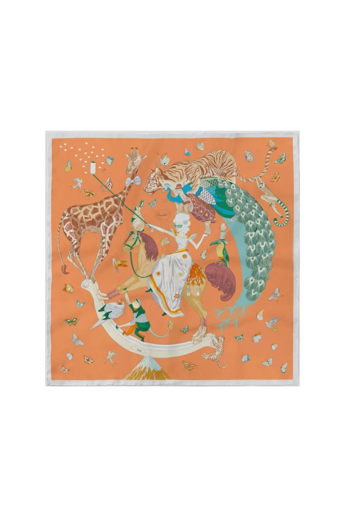 Animal Print Silk Scarf