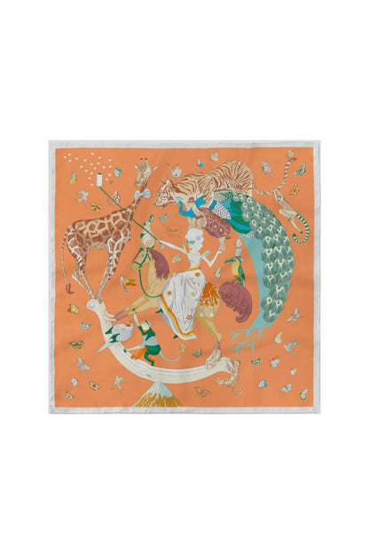 Animal Print Silk Scarf
