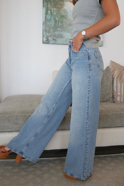 Studded Denim Jeans