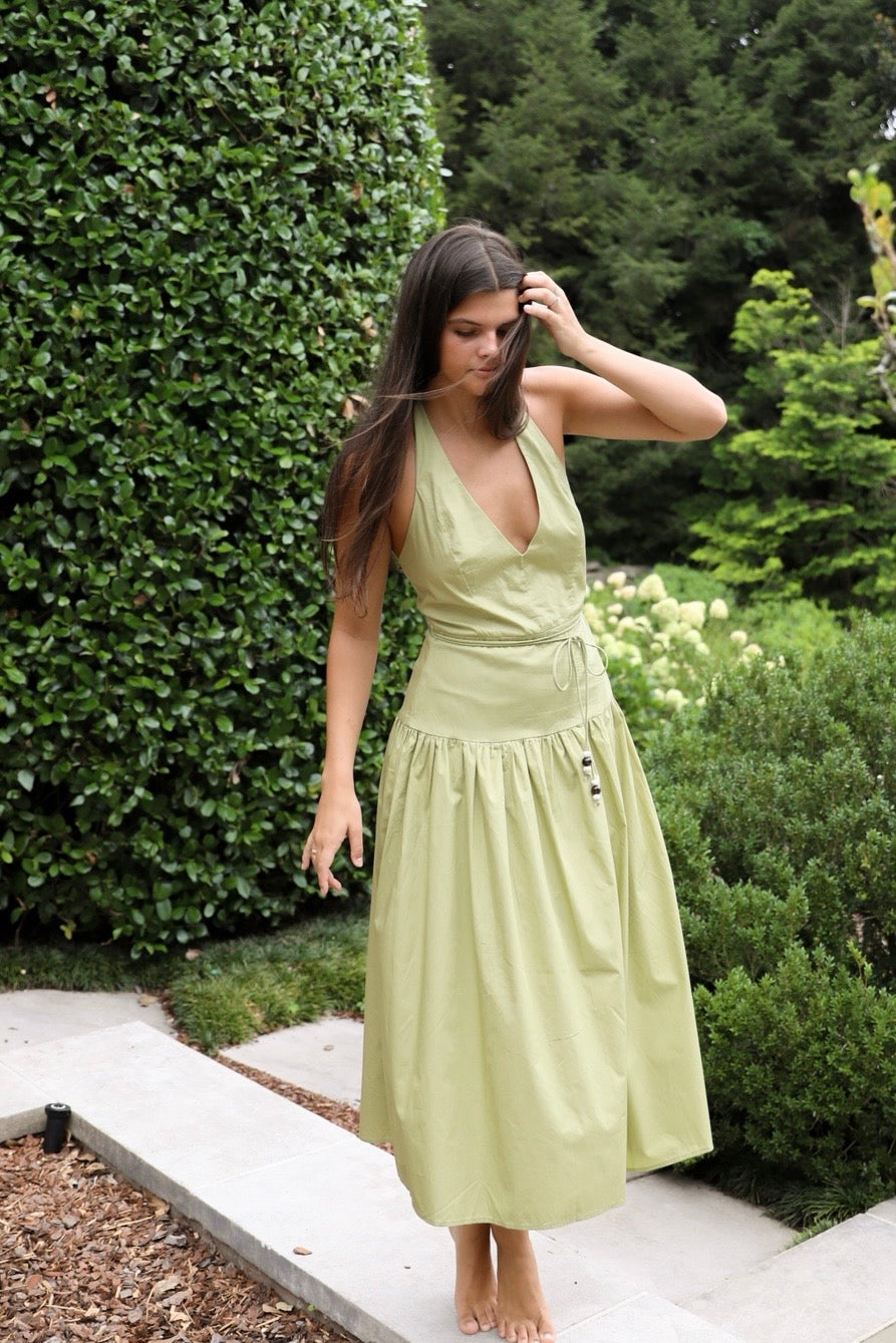 Green Halter Dress