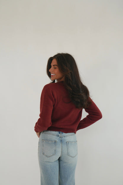 The Perfect Cardigan - Burgundy