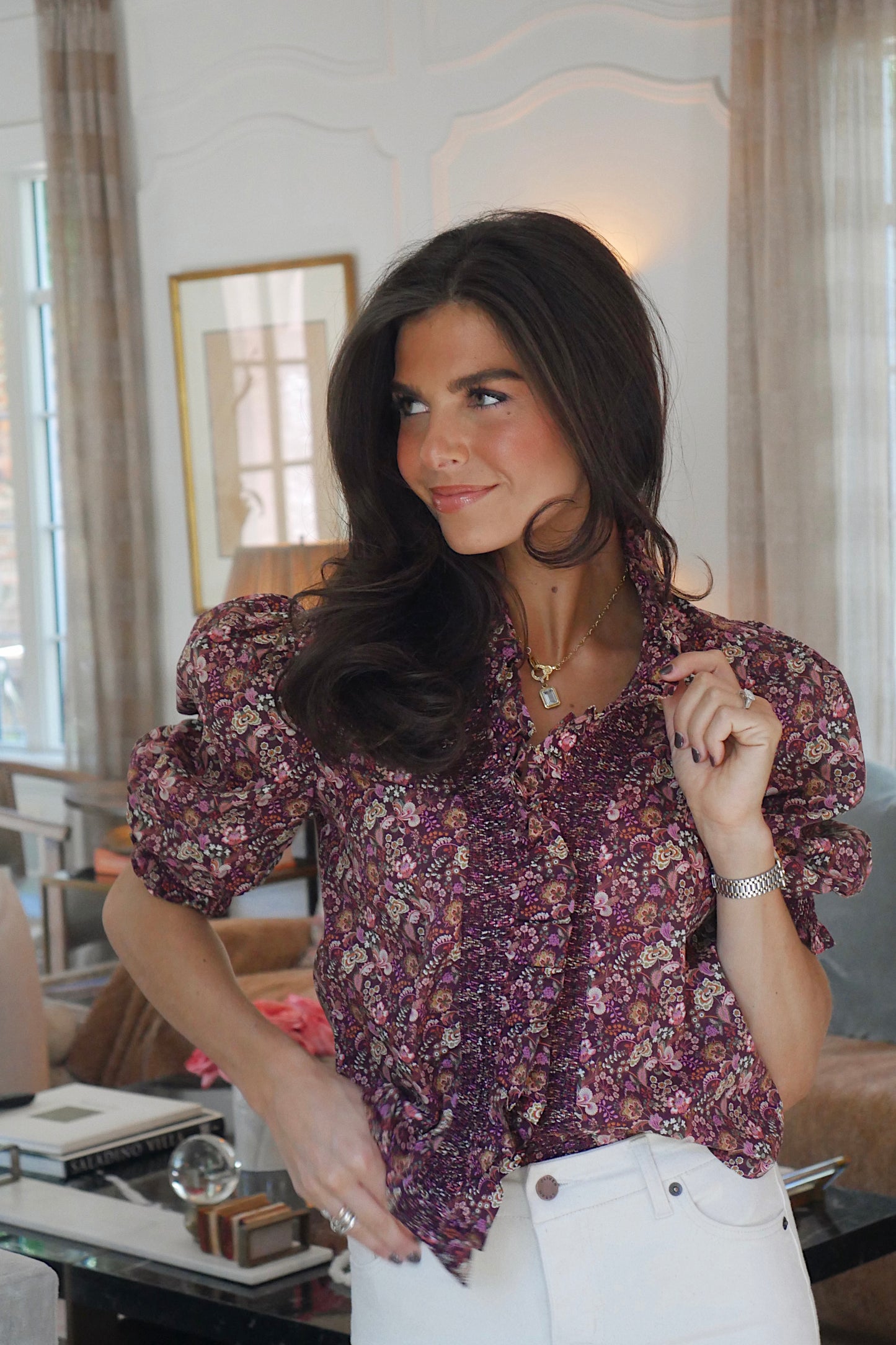 Kylie Burgundy Blouse