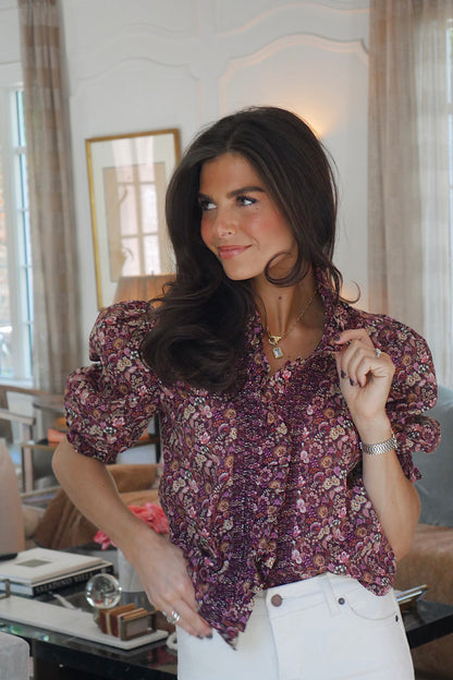 Kylie Burgundy Blouse