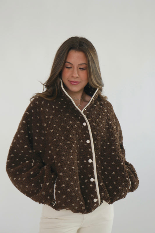 The Aspen Fleece Jacket In Brown