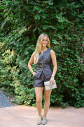 LEATHER SHORTS in brown