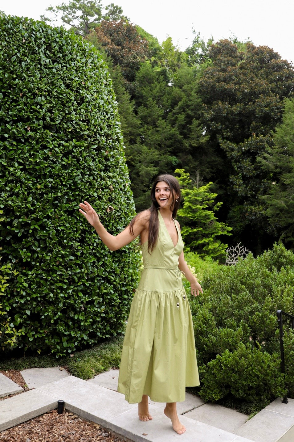 Green Halter Dress