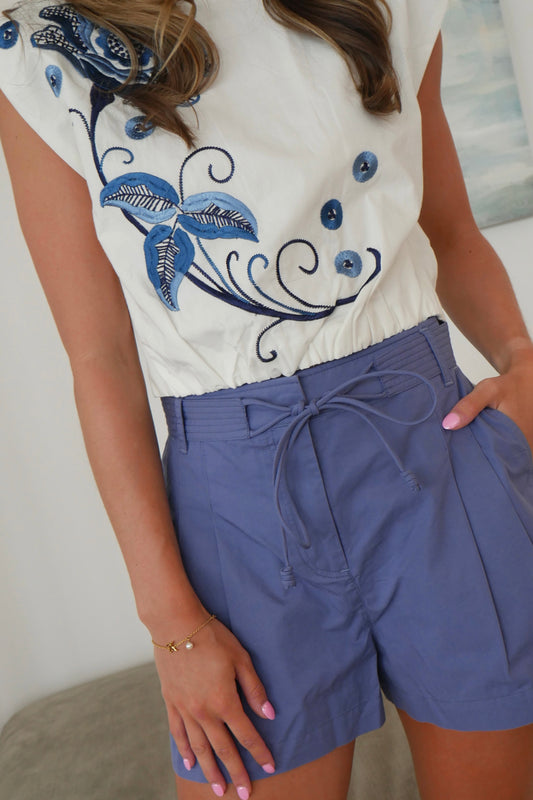 The Sara Shorts In Blue