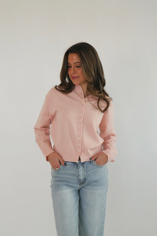 Hannah Cardigan - Link Pink