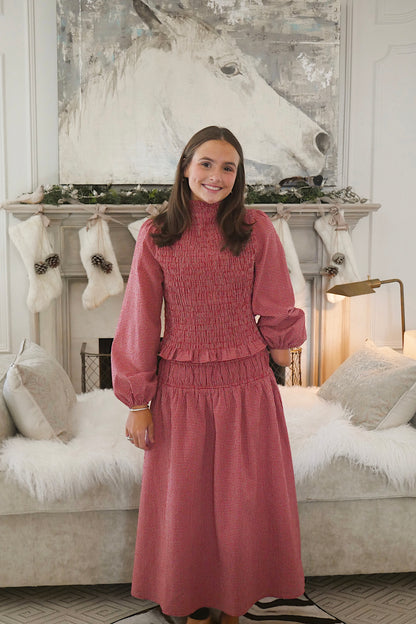 The Georgia Gingham Maxi Skirt