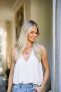 Halter Bubble Top - White