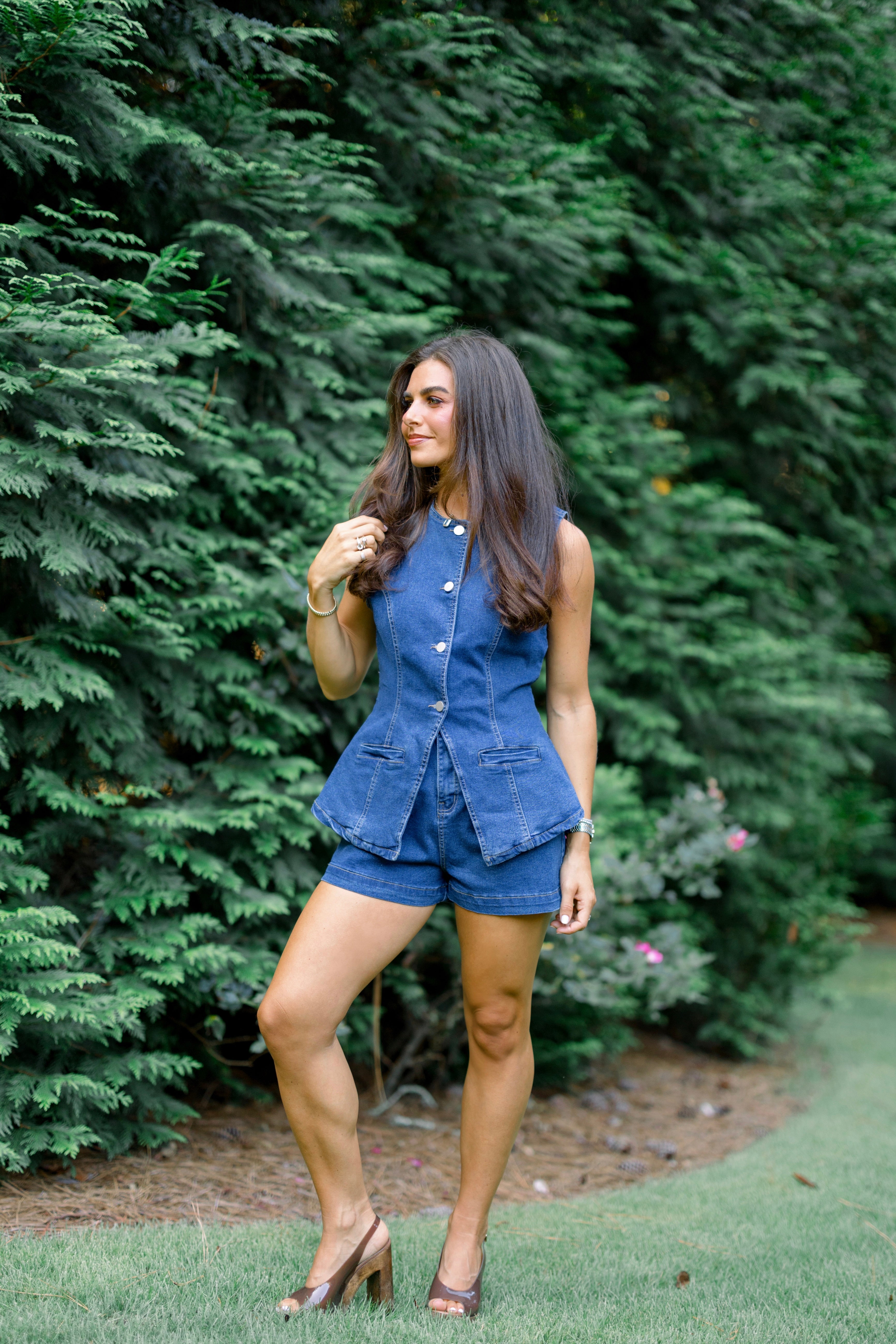 Dark Denim Shorts