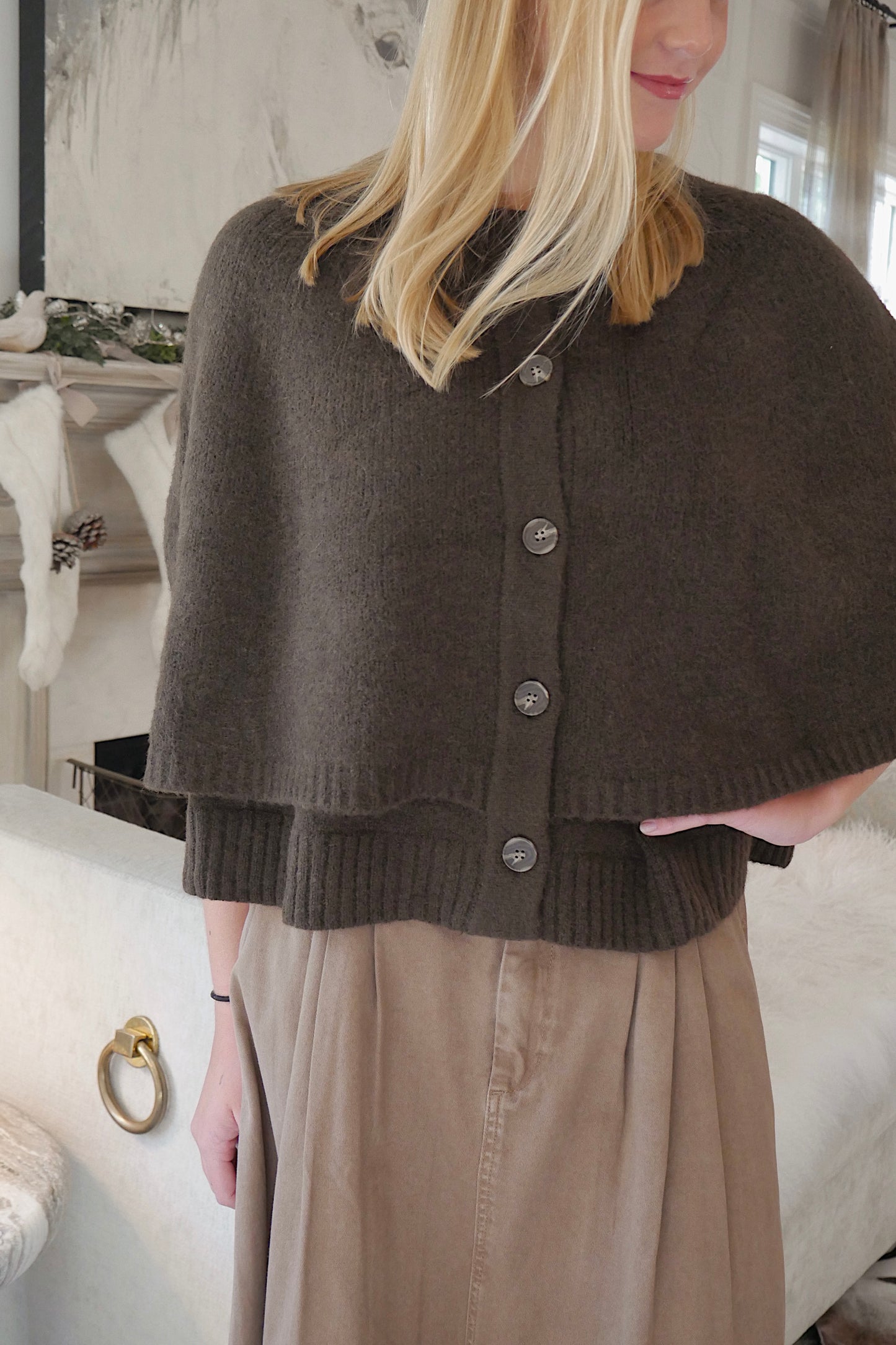 Sweater Cape Cardigan