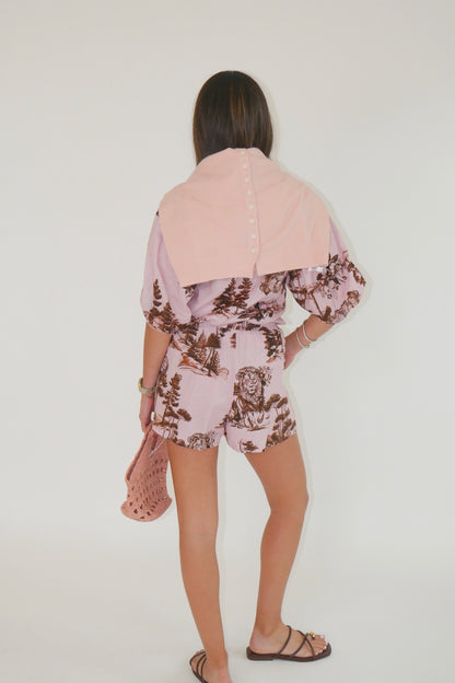 Landscape Rose Balloon Blouse