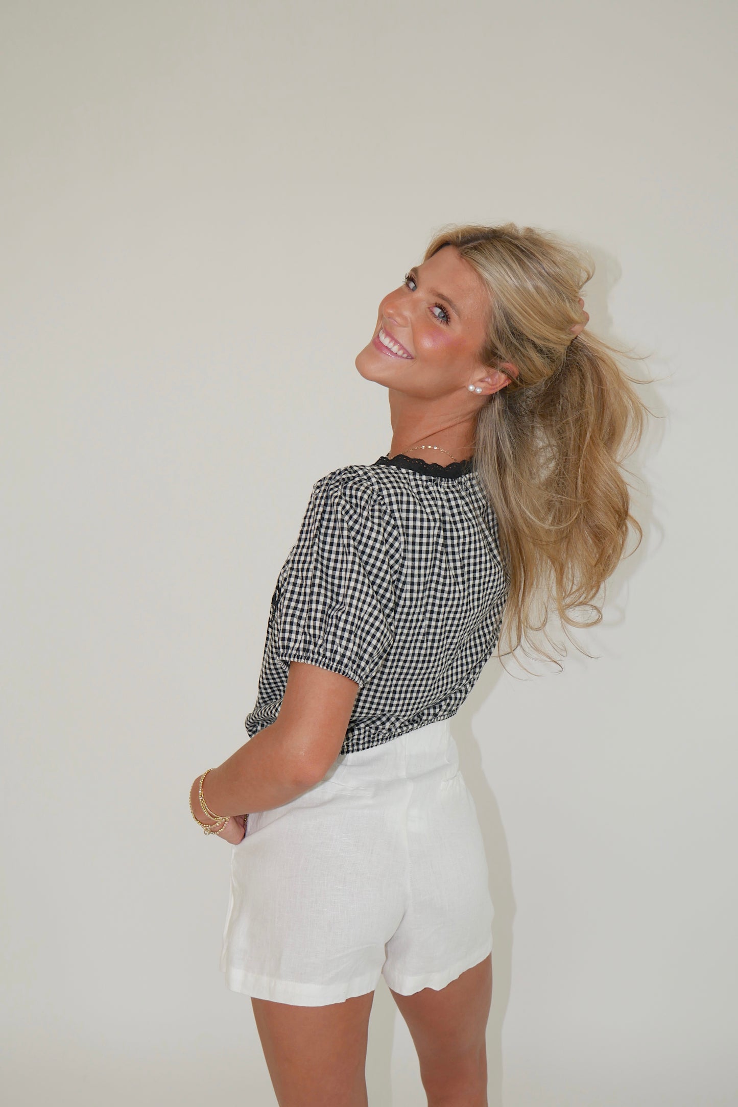 Floral Gingham Blouse