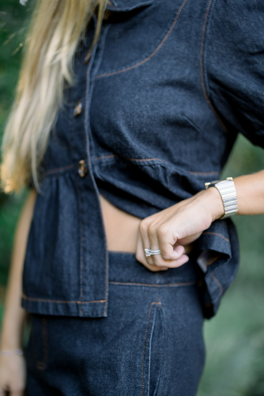 Rose Denim Shorts