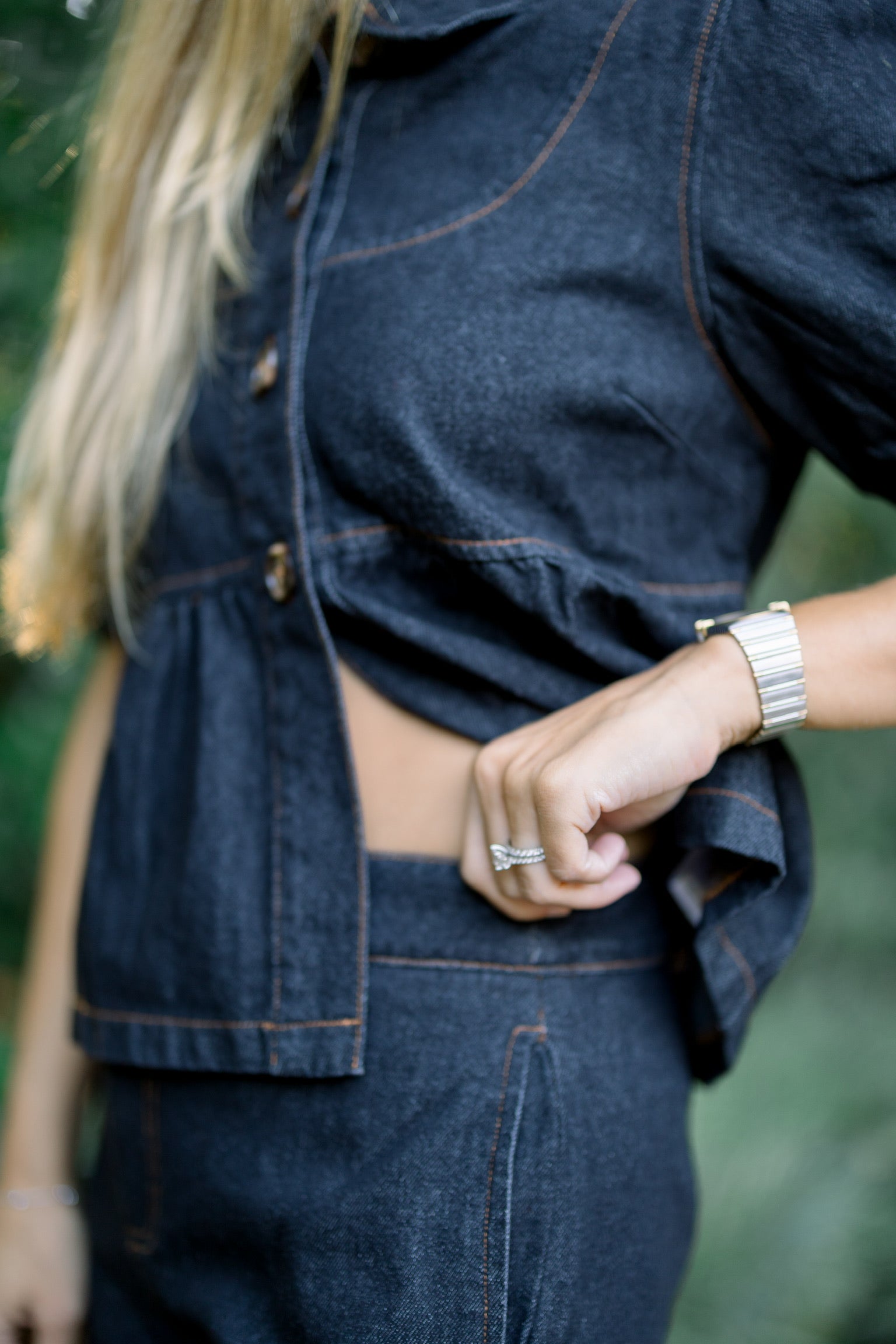 Rose Denim Shorts
