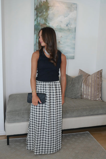 Emma Peplum Maxi Skirt
