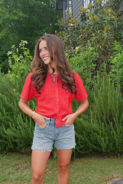 Carter Cardigan - Red