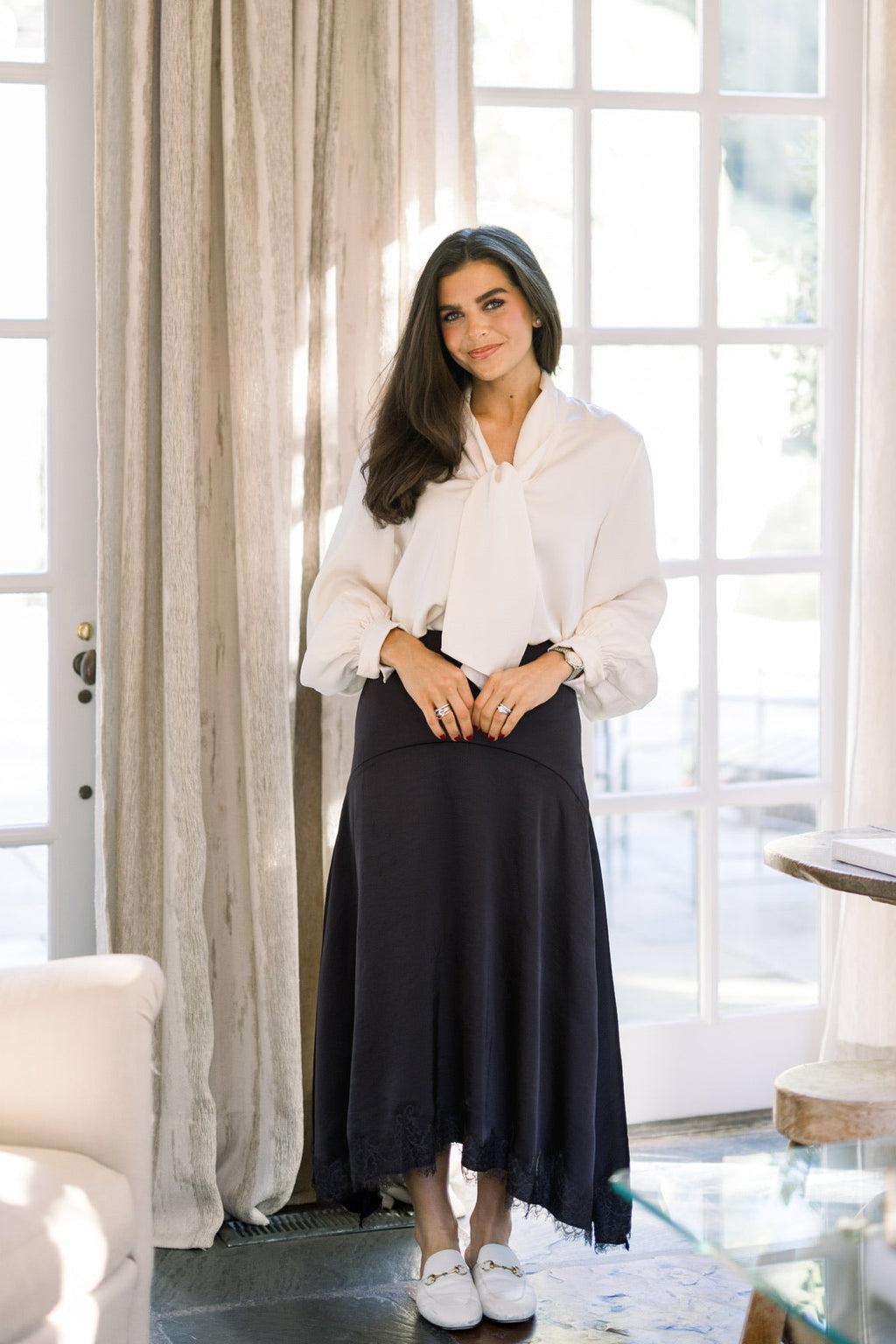 Blakely Lace Skirt - Brown