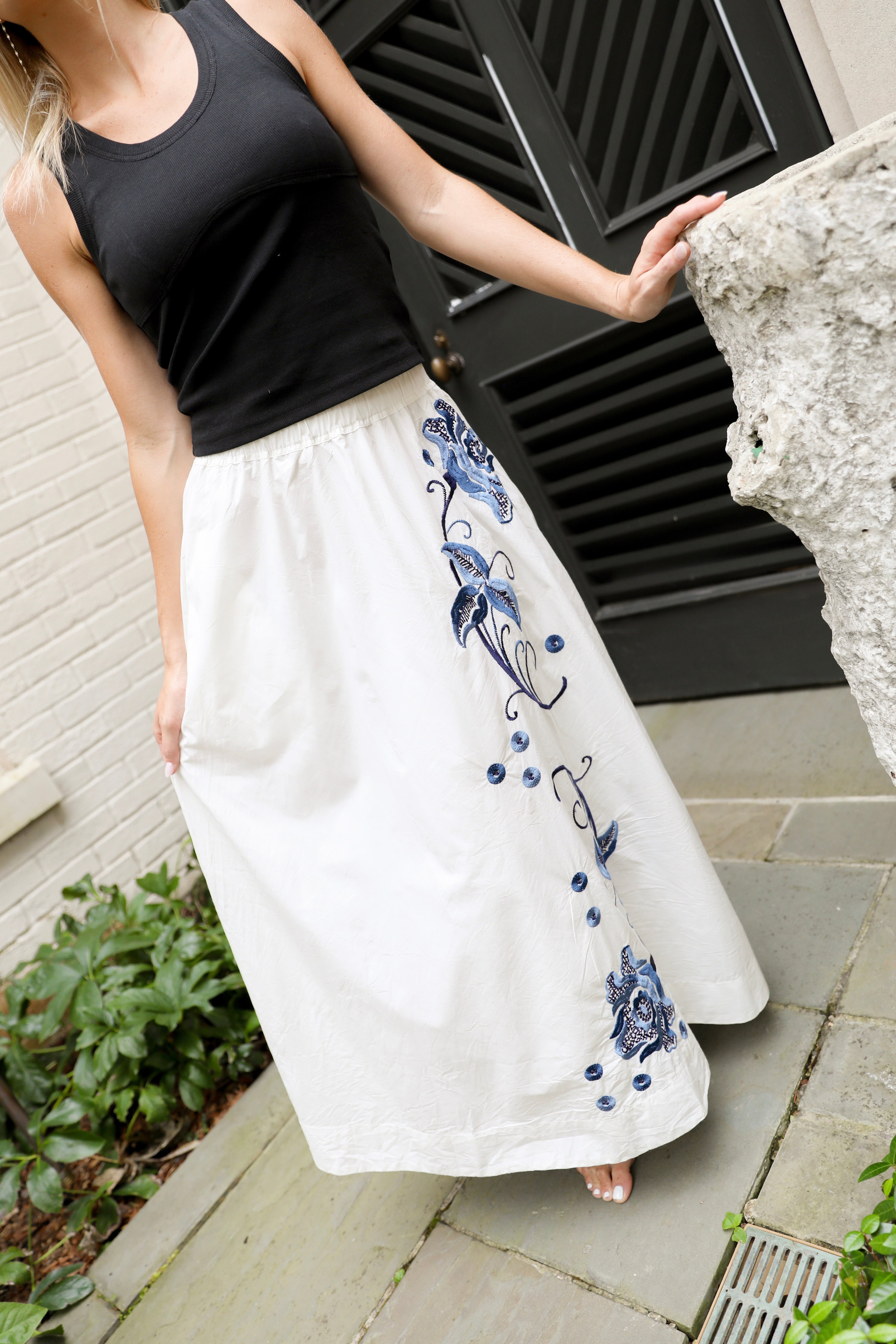 Kimber Embroidered Maxi Skirt