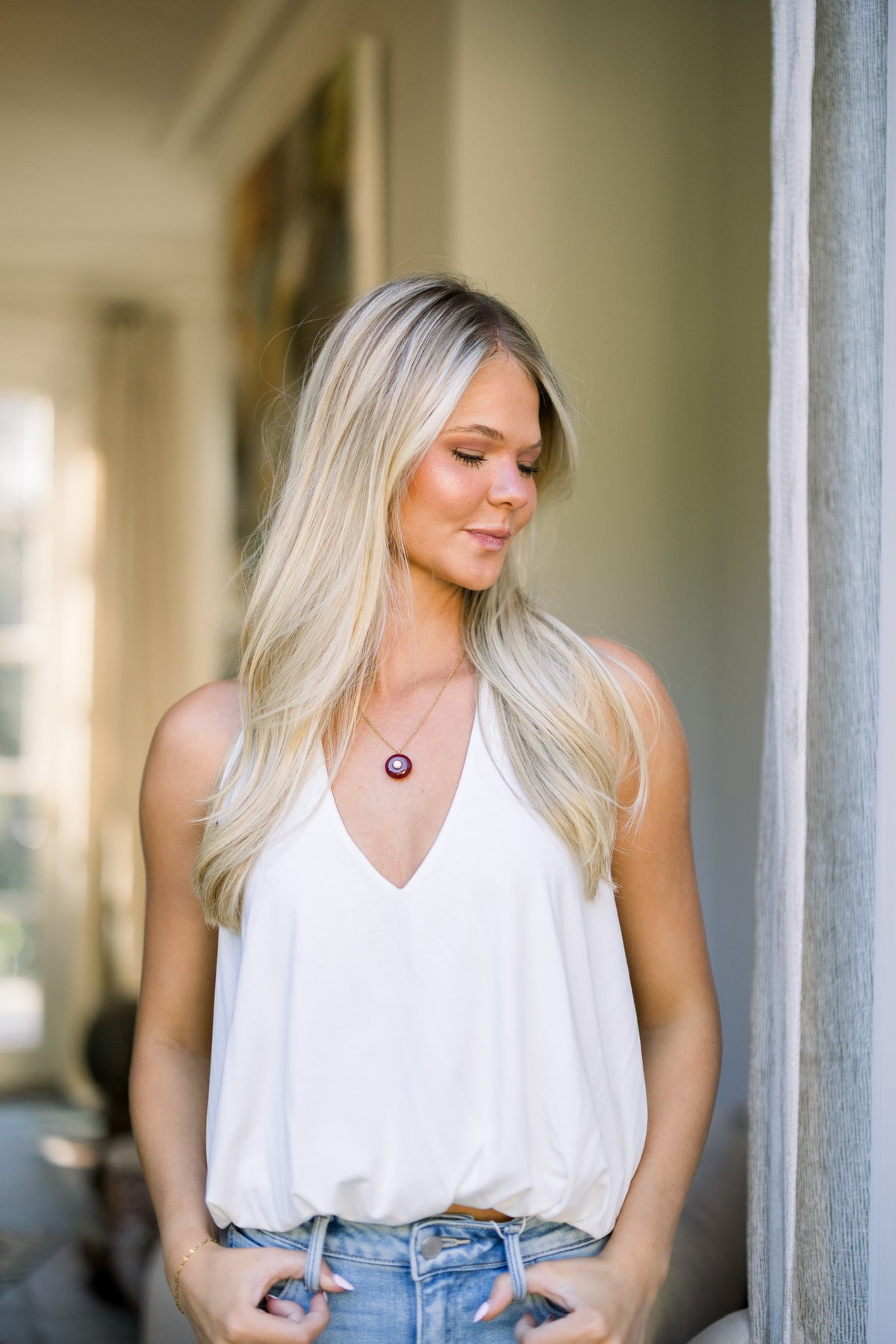 Halter Bubble Top - White