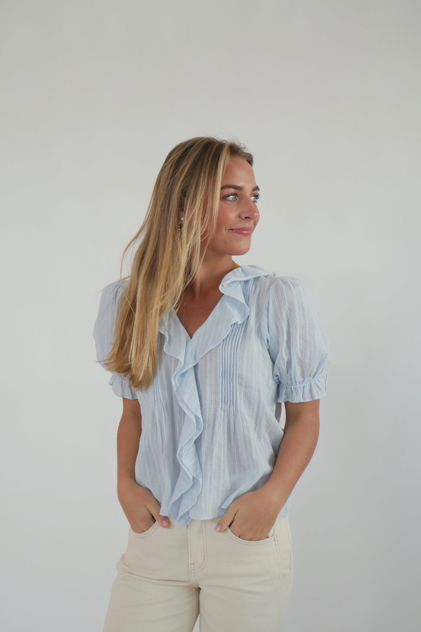 MISA Blouse - Light Blue